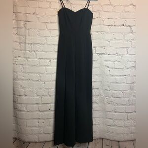 Bebe Classic Black Pantsuit with Front Slits